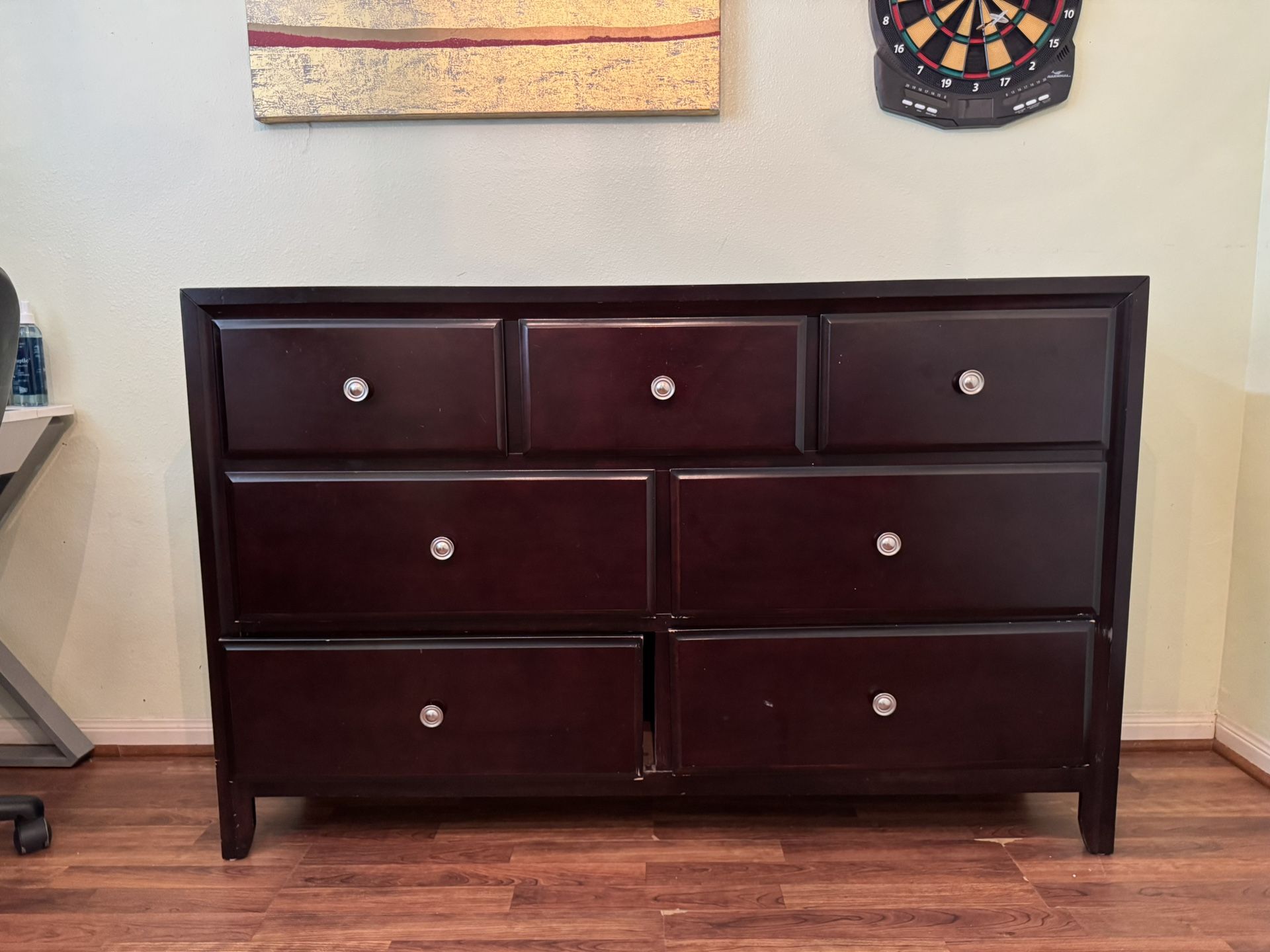 Solid Wood Dresser with Mirror 