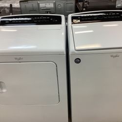 Whirlpool Cabrio 4.8 cu.ft. Top Load Washer And Electric 7.0 cu.ft. Dryer Used Set 