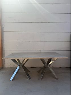 Contemporary Coffee Table with Modern Chrome Steel Legs - 49” long x 27” wide and 20” high