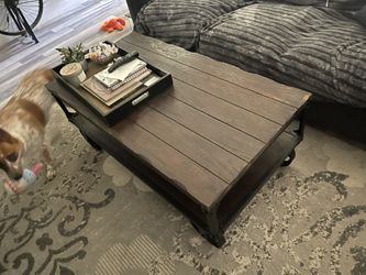 Industrial Railroad Cart Coffee Table