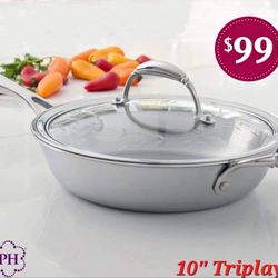 Princess House  Sarten De 10" TRI-PLY.