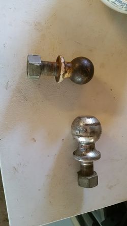 Receiver ball for trailer.