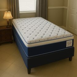 Twin Size Mattress 14 Inches Thick Pillow Top Also Available in Full, Queen, King. Same Day Delivery 🚚 New From Factory With its Plastic