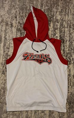 FREAKS CLOTHING USA SLEEVELESS HOODIE - SIZE LARGE
