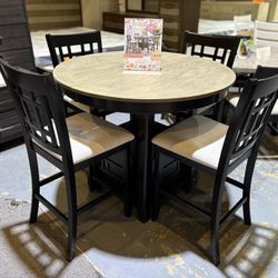 New 5pc Counter Height Dining Set