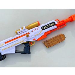 NERF- E9257-Ultra Pharaoh Blaster Gun Rifle Scope Bolt Action Sniper Boys Girls