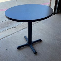 Small Round Brown Wooden Table