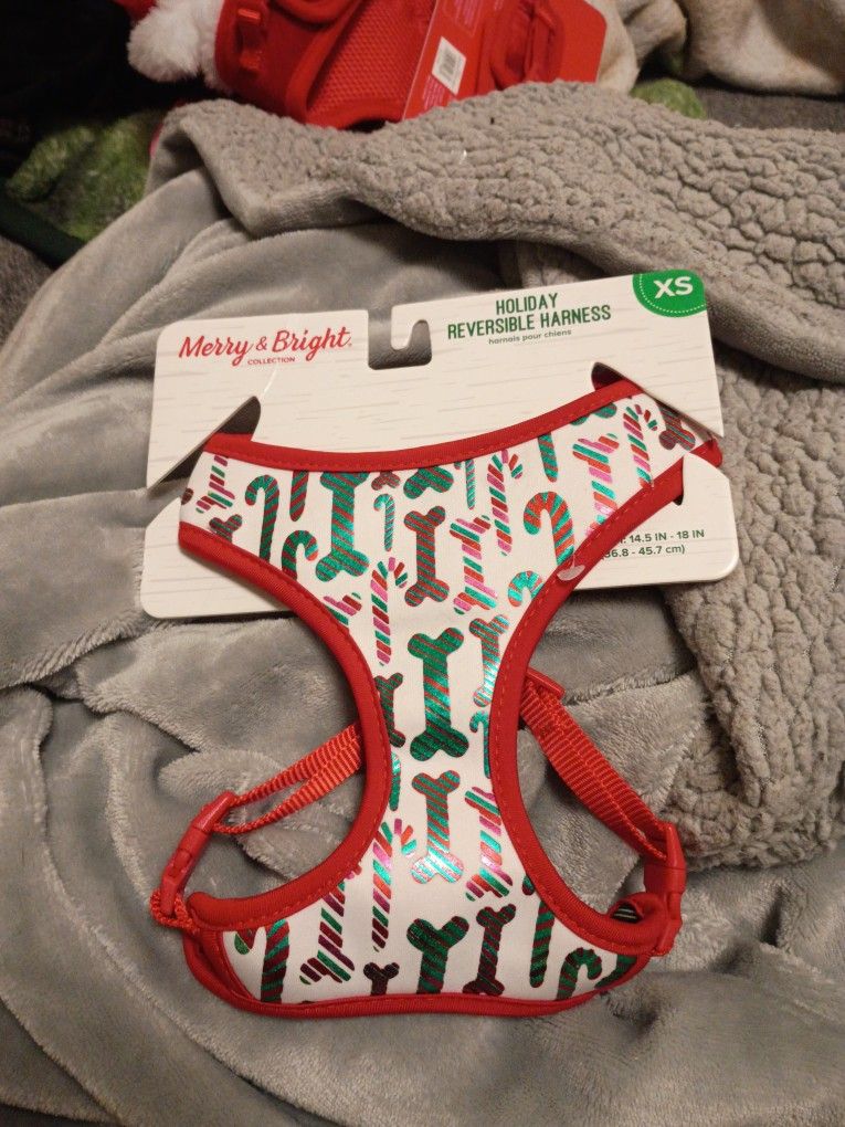 Holiday Candy Cane Harness XS