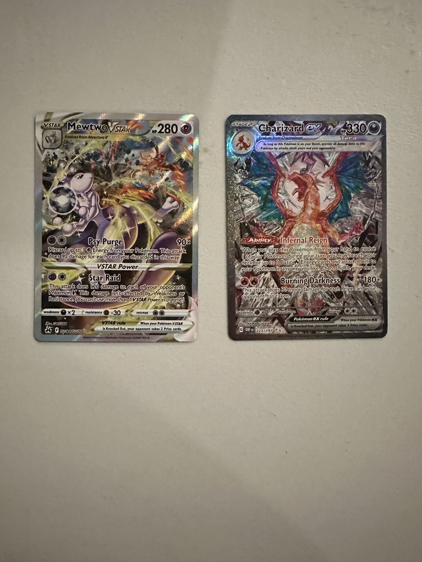 Charizard And Mewtwo Pokemon Cards