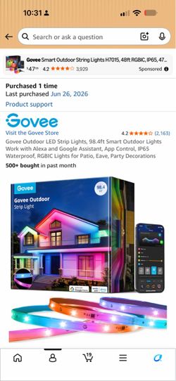 Govee Outdoor LED Strip Lights 98.4ft RGBIC