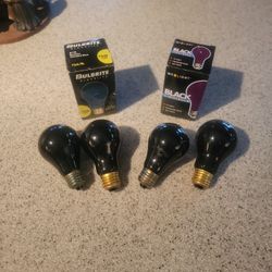 6 Halloween Black Light Bulbs