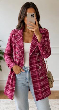 Link plaid coat