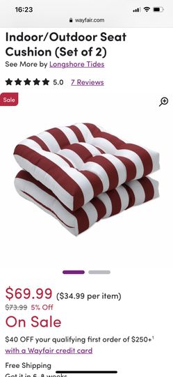Indoor/Outdoor Seat Cushion