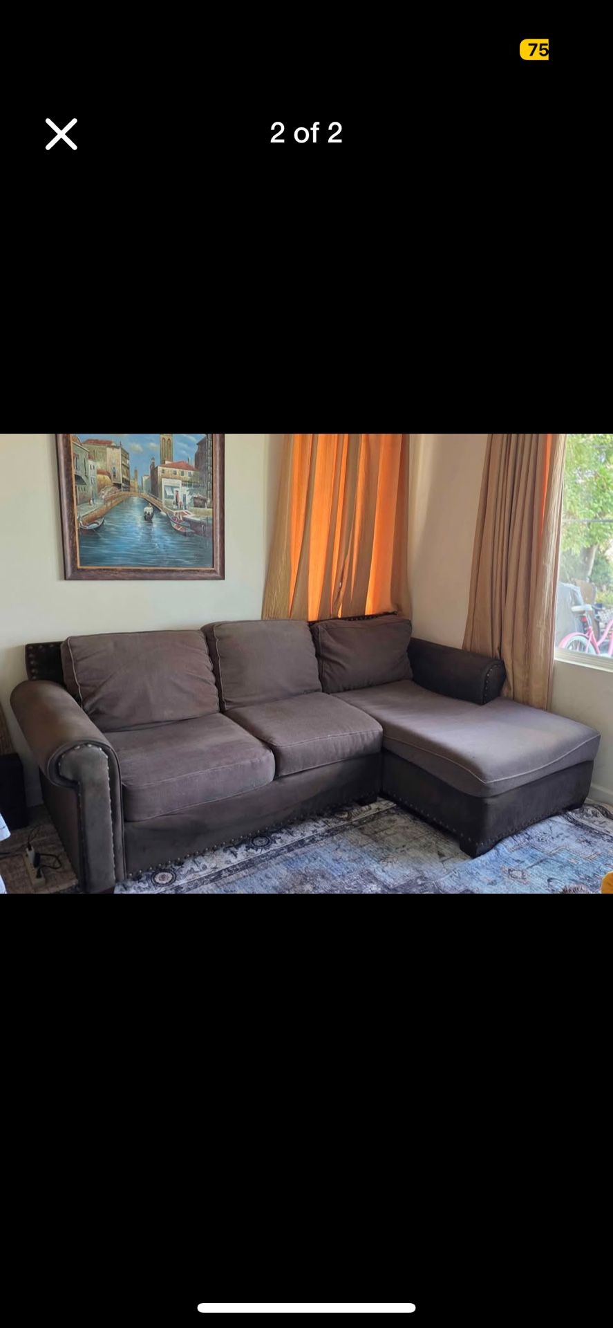 ๐๐ฆFREE DELIVERY!! COMPACT SECTIONAL SOFA ~ (will fit most homes)