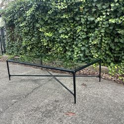 RH Thaddeus Glass Coffee Table Restoration Hardware