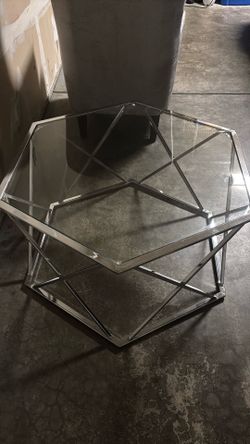 Glass coffee table
