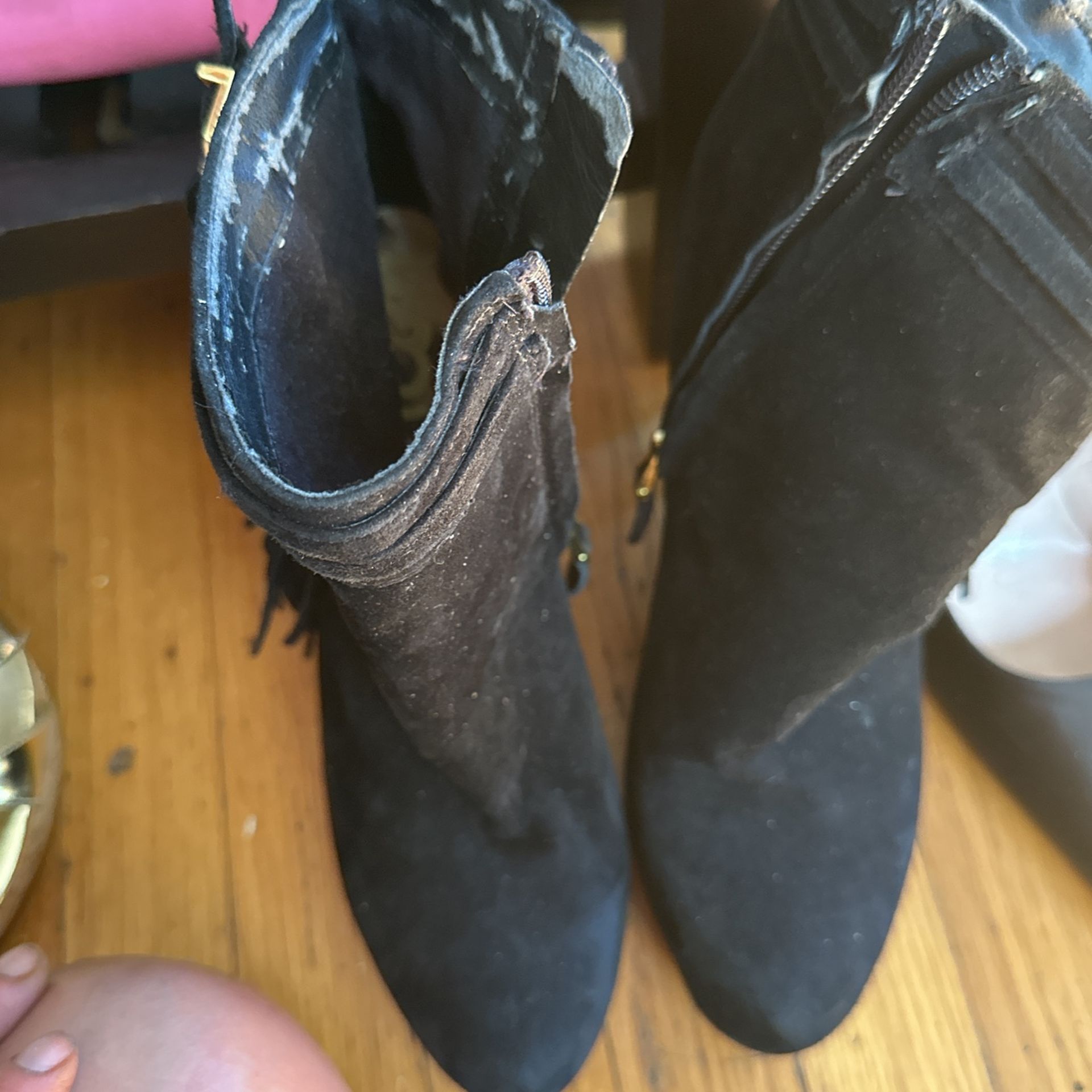 Black Suede (leather) Booties - Sam Edelman C