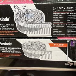 Paslode 2.25 in. x 0.092 in. 13-Gauge 0-Degree Hot Dipped Galvanized Ring Shank Plastic Coil Siding Nails (3,600 Per Box)