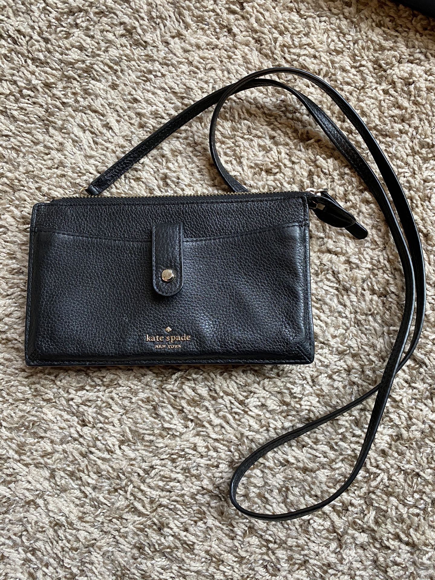 Kate Spade Crossbody Black Pebble Shoulder Handbag