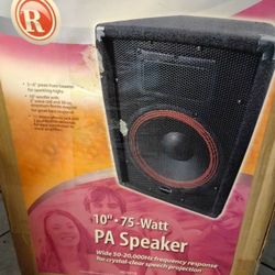 Like New Radio Shack 75 Watt PA Speaker and 40watt Amplifier Equilizer
