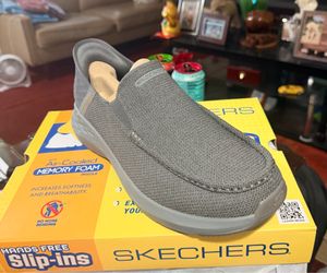 Skechers Hands Free Slip-ins Parson-Ralven Gray Men's 10.5 Wide