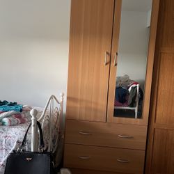 Wardrobe with mirror