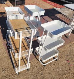 Rolling Utility Storage Cart Lot of 4