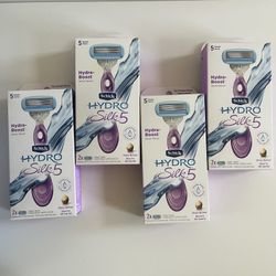 Schick Hydro Silk Moisture Women's Razor, 5-Blade Moisturizing Razor for Women, 1 Razor & 2 Razor Blade Refills , (4)/$24