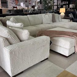 Teddy Bear Fabric Corduroy Sectional Couch W Chaise Set 🌟 Color Options, Fast Delivery 