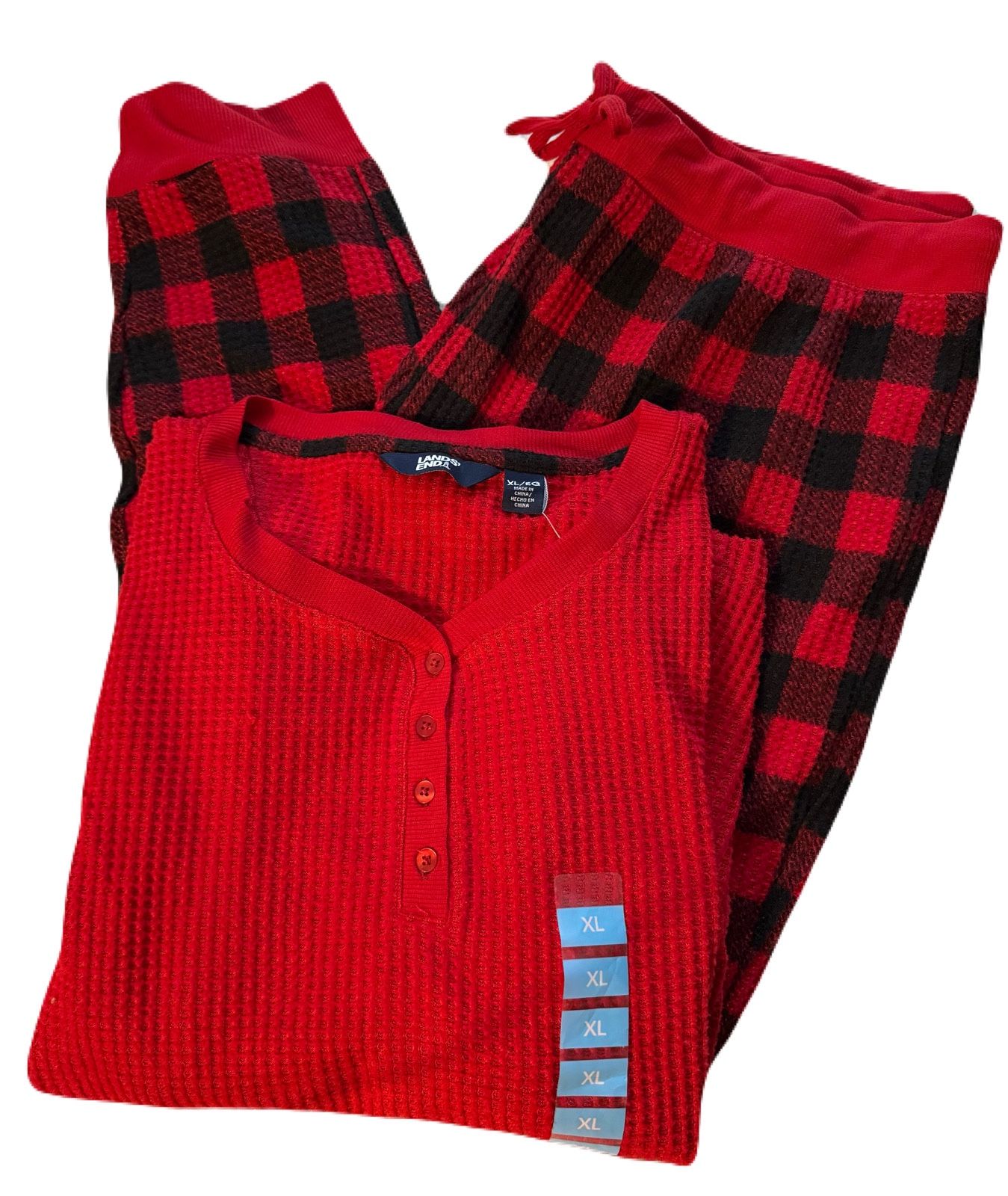 Lands End Plaid Pjs