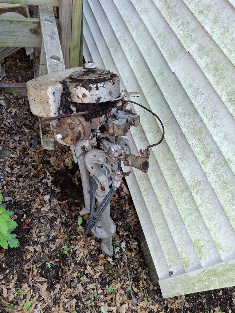 Old Boat Motor Decorative Or Parts