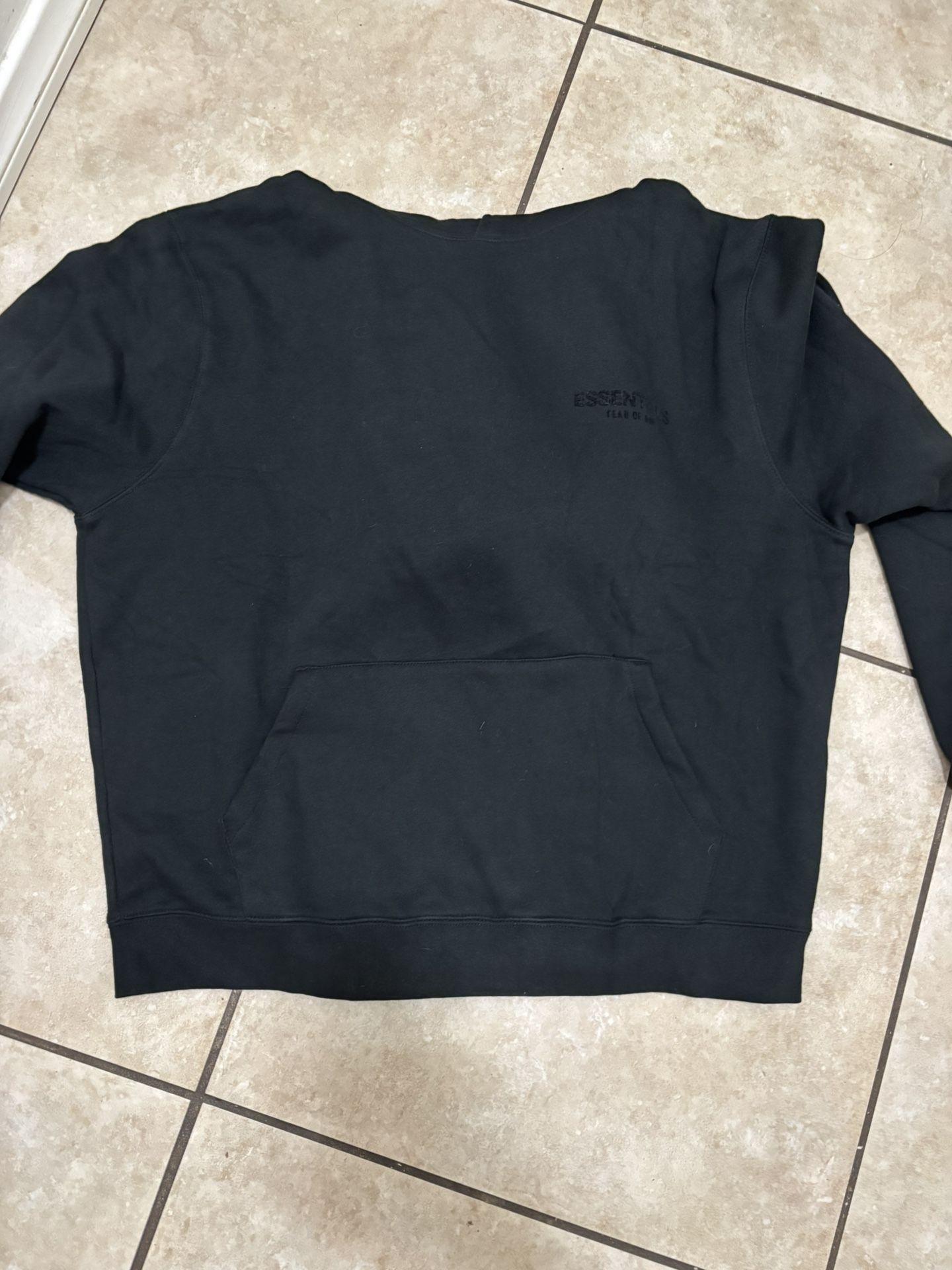 Black Essential Fear Of God Hoodie
