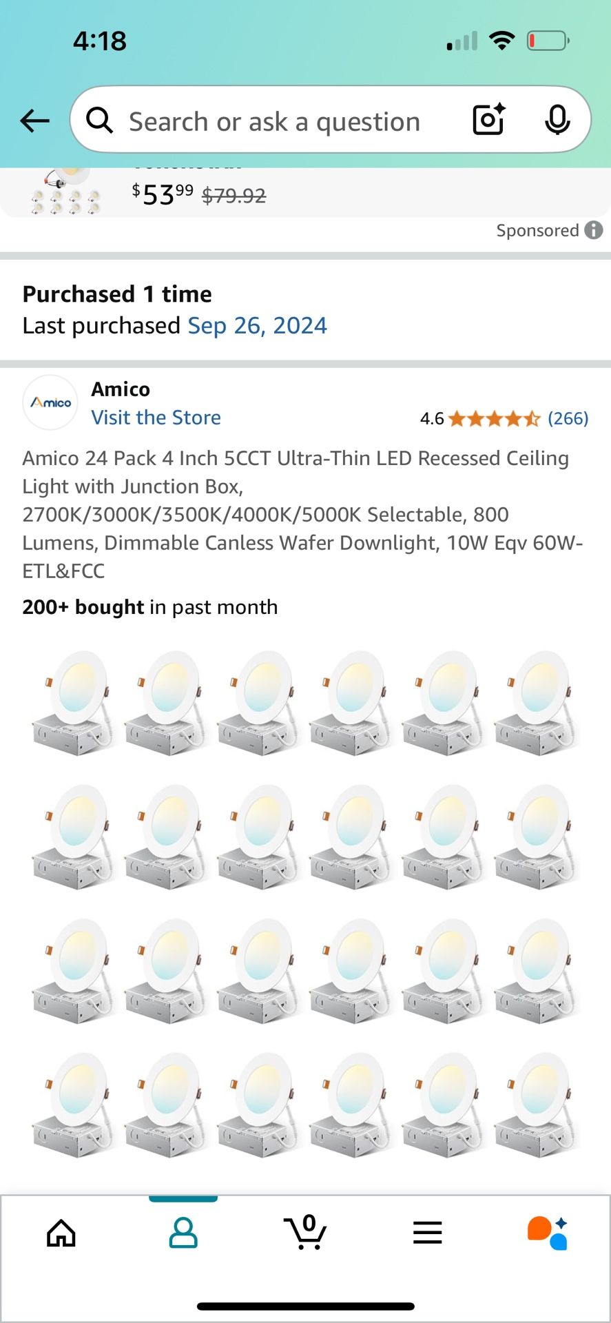 24 4” Amico Wafer Lights