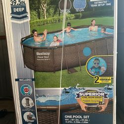 pool set 14’x 8’ x 39.5 deep 