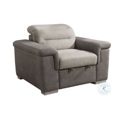 Homelegance Alfio Arm Chair with Pull-Out Ottoman
