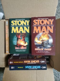 3 Boxes  Of Don Pendleton's Stony Man Series Books. Great Condition 