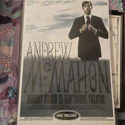 Signed Andrew McMahon Hawthorn Theater Concert Poster With Certificate Of Authenticity 