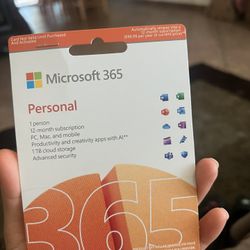 Microsoft 365 Personal Subscription.