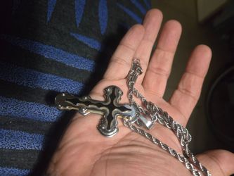 Stainless steel cross and chain