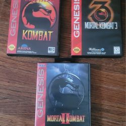 Mortal Kombat, II and III SEGA GENESIS