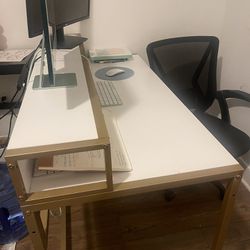 White & Gold desk