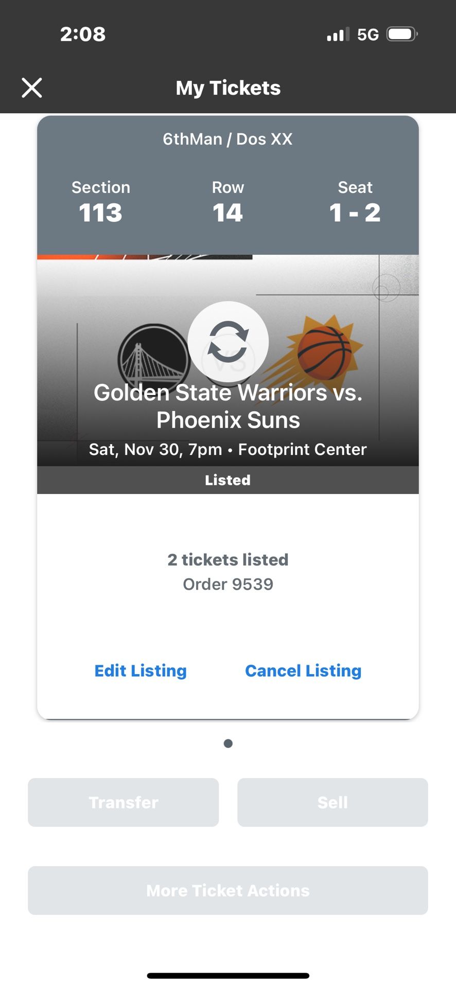 Suns Vs Warriors Tickets