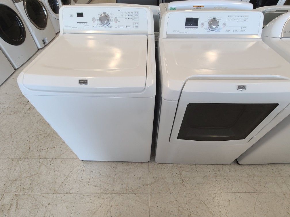 Maytag tap load washer and electric dryer set used in good condition with 90 days warranty