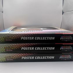 Pokemon TCG SV8.5 Prismatic Evolutions Poster Collection Box Factory Sealed (3)