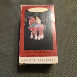 Horse With Chicken Hallmark Ornament 1994  And On Cloud 9
