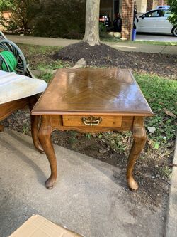 Wood end tables