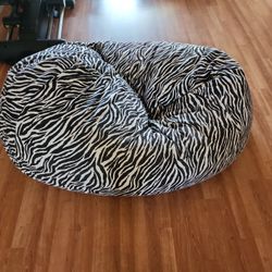 Zebra Print Bean Bag - 5 Ft