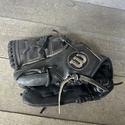 Wilson A1K Baseball Glove LHT 11 3/4" A1KLB16B2 Youth Black Left Hand Throw 
