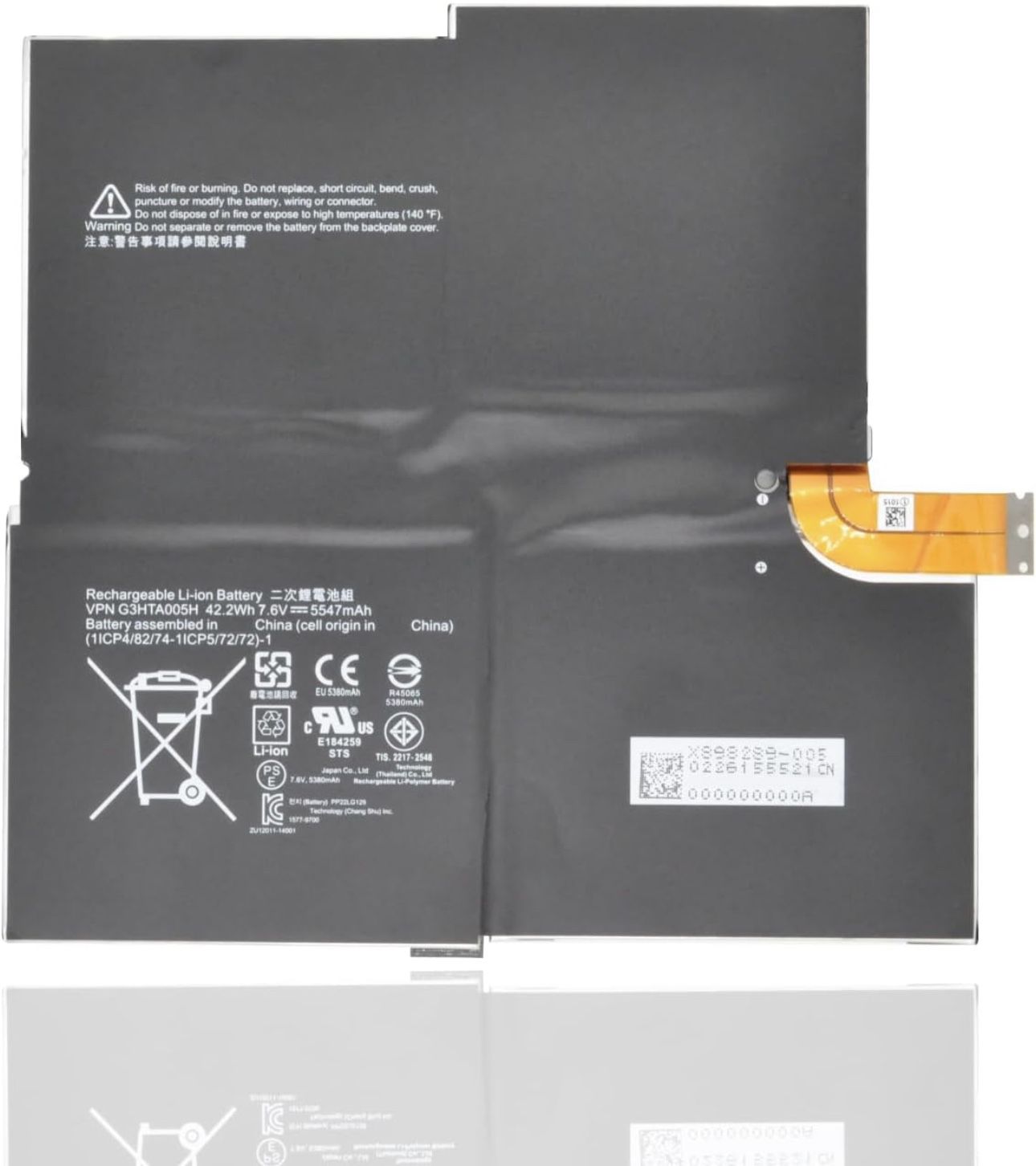 CQCEO G3HTA005H G3HTA009H Tablet Battery for Microsoft Surface PRO 3 1631 Series 1 MS011301-PLP22T02 7.6V 42.2Wh 5547mAh  Brand new never used