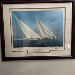 Tim Thompson "Yachts of the America's Cup, The J Class" art print 25x31"